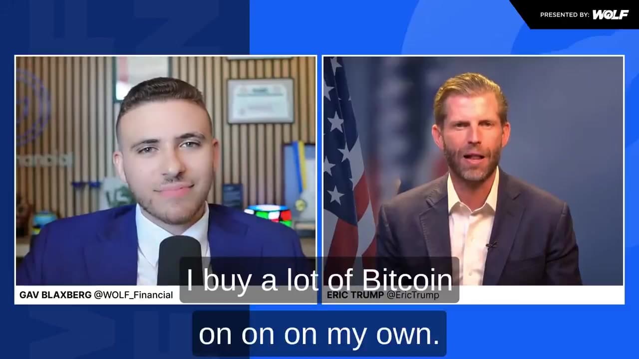 Éric Trump détient du Bitcoin comme couverture macro : 70% de hausse annuelle moyenne sur dix ans et 90 000 serveurs comme preuve physique