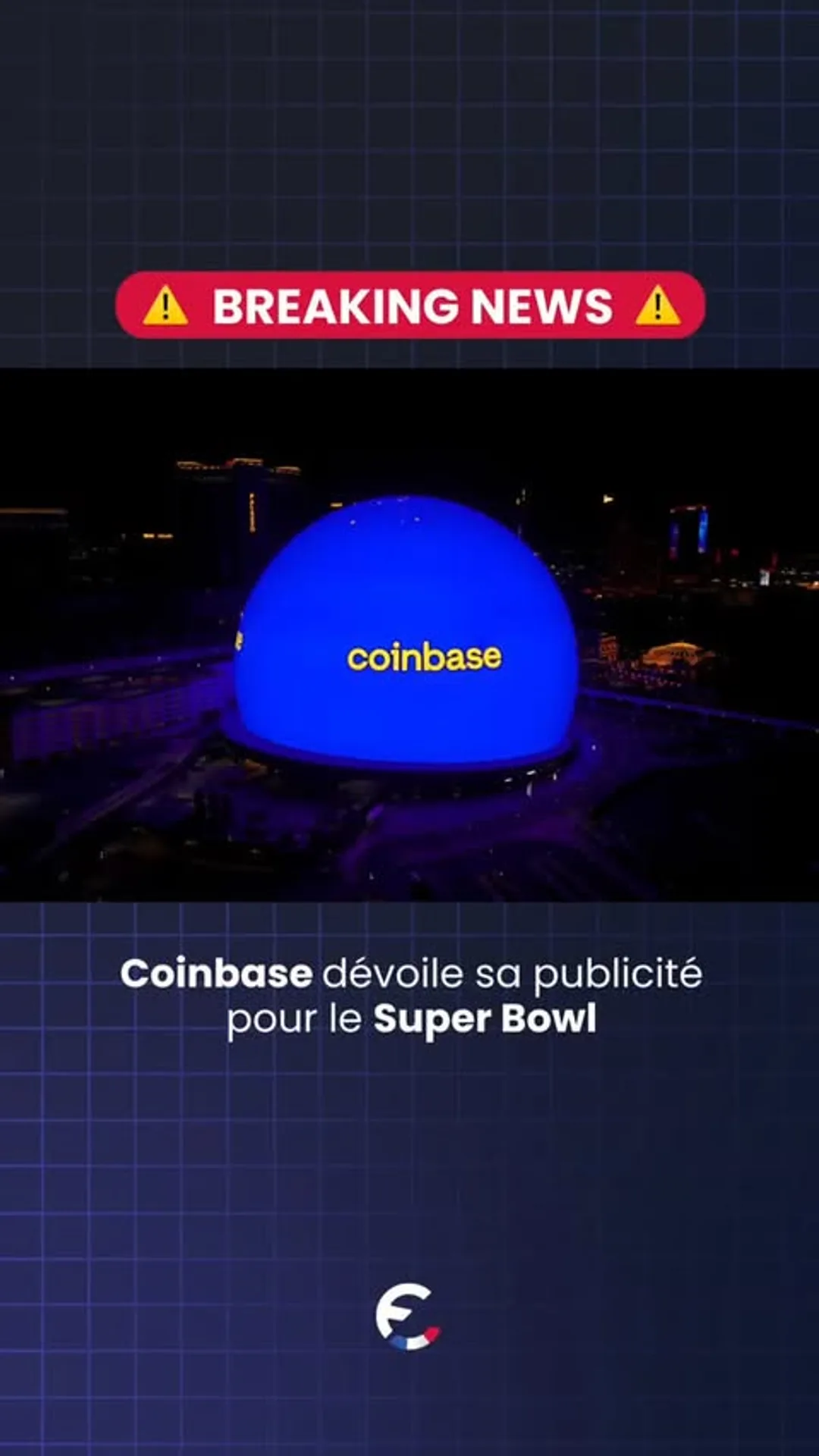 La publicité de Coinbase pour le Super Bowl