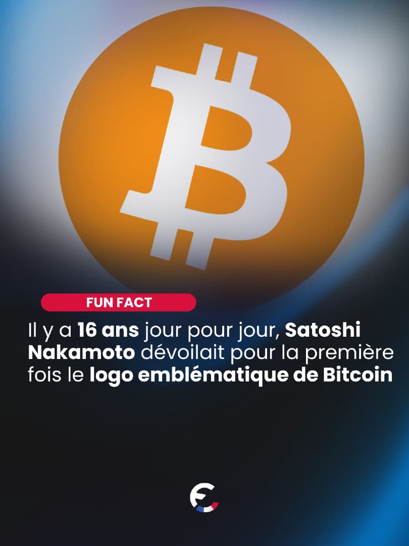 a 16 ans jour pour jour, le logo emblématique de Bitcoin voyait le jo...