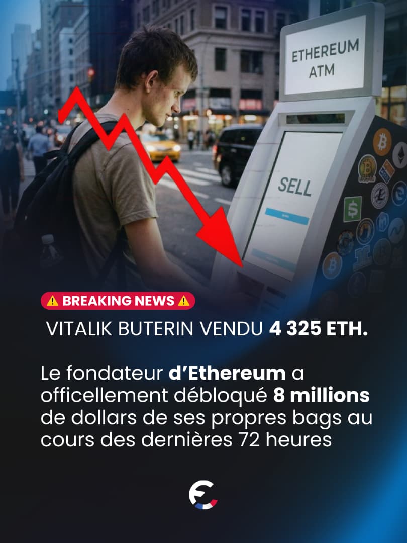 Vitalik n’arrête plus de vendre ses bags d’ETH : envoie-t-il un mauva...