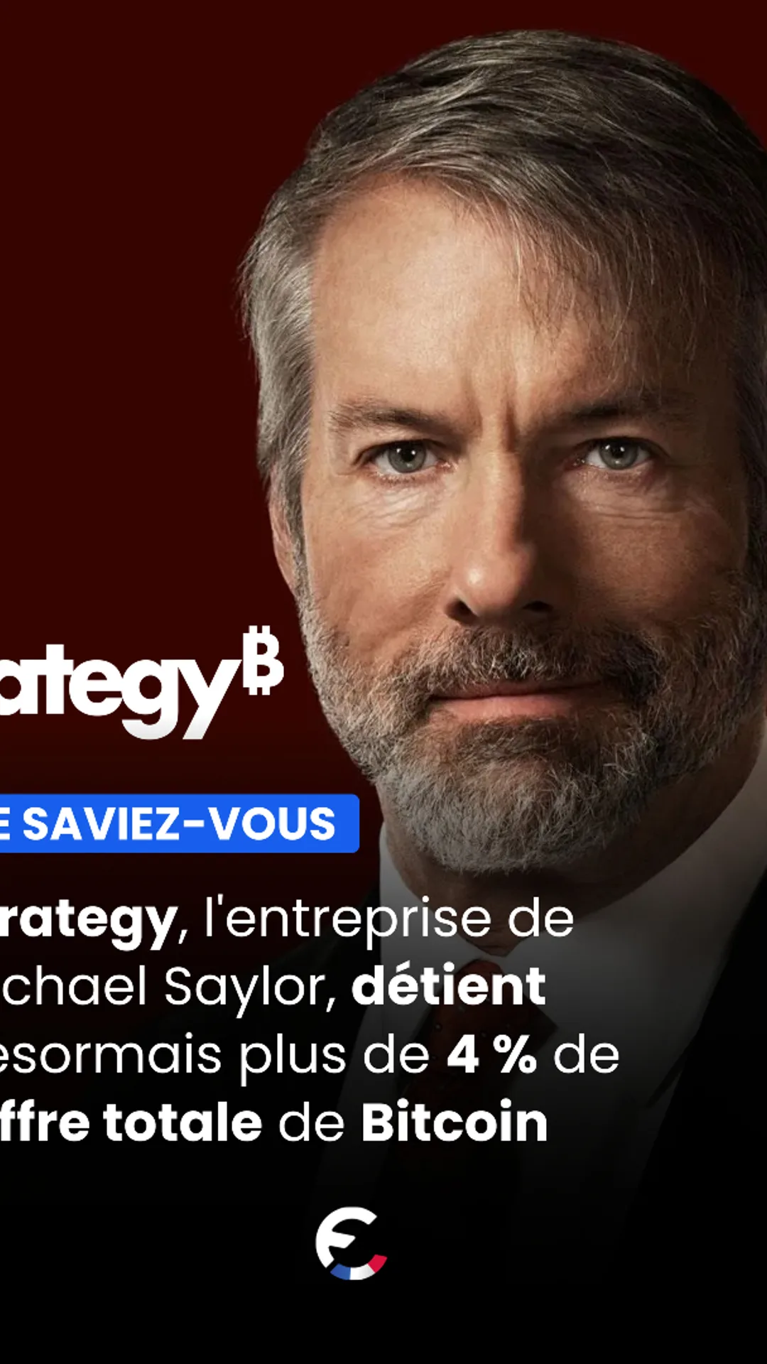 Strategy, l'entreprise de Michael Saylor, détient désormais plus de 4 % de