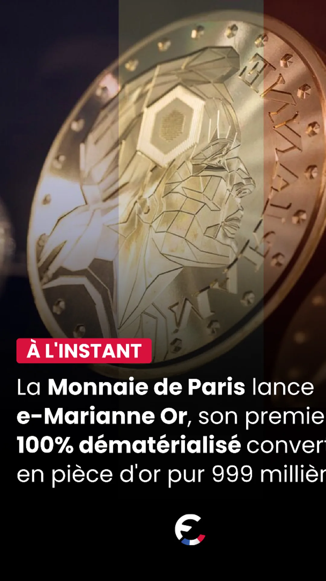 La Monnaie de Paris lance "Marianne or", une pièce d'investissement en or pur
