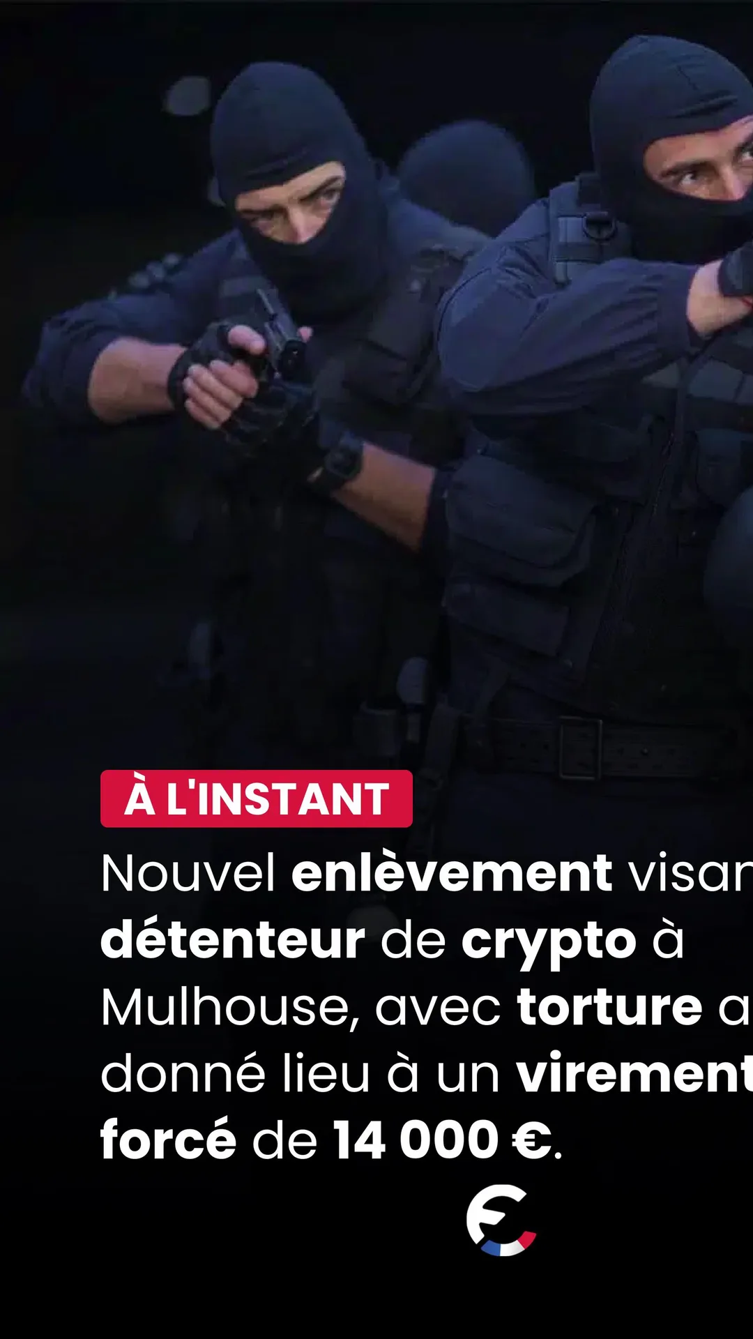 Un nouvel enlèvement vise un détenteur de crypto, cette fois à Mulhouse.