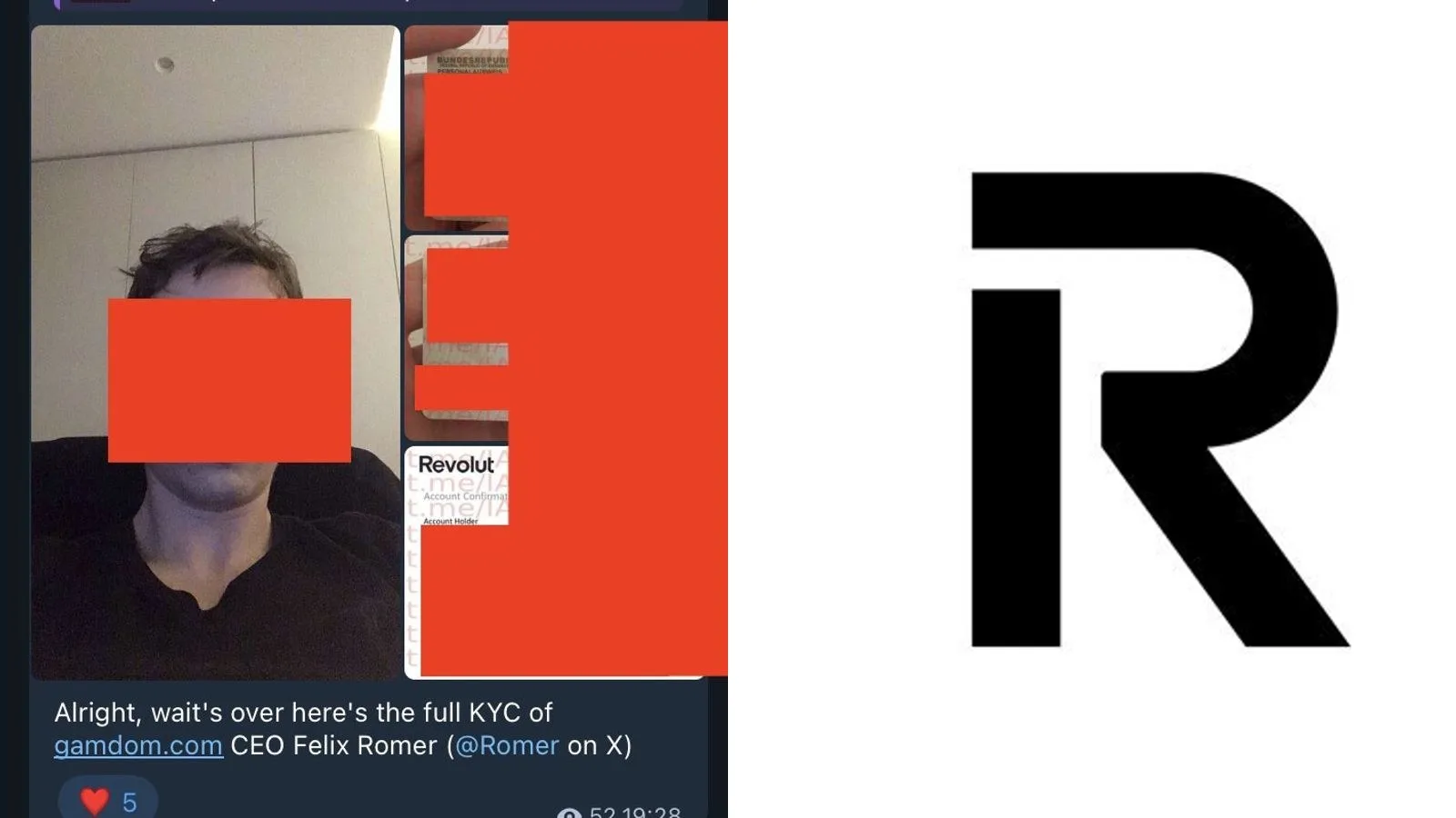 Revolut : des hackers publient des données KYC de clients connus, dont le CEO de Gamdom et réclament un paiement